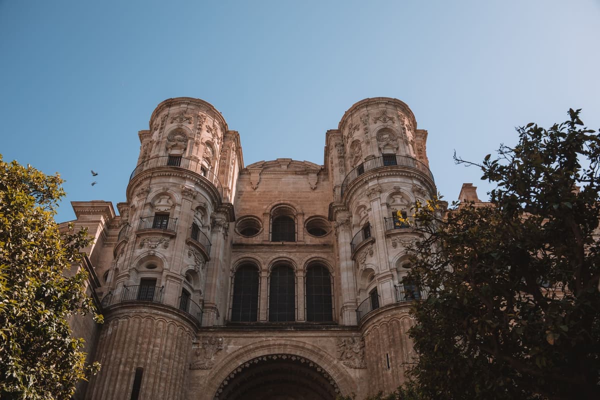 La cathedrale de Malaga dans le centre historique