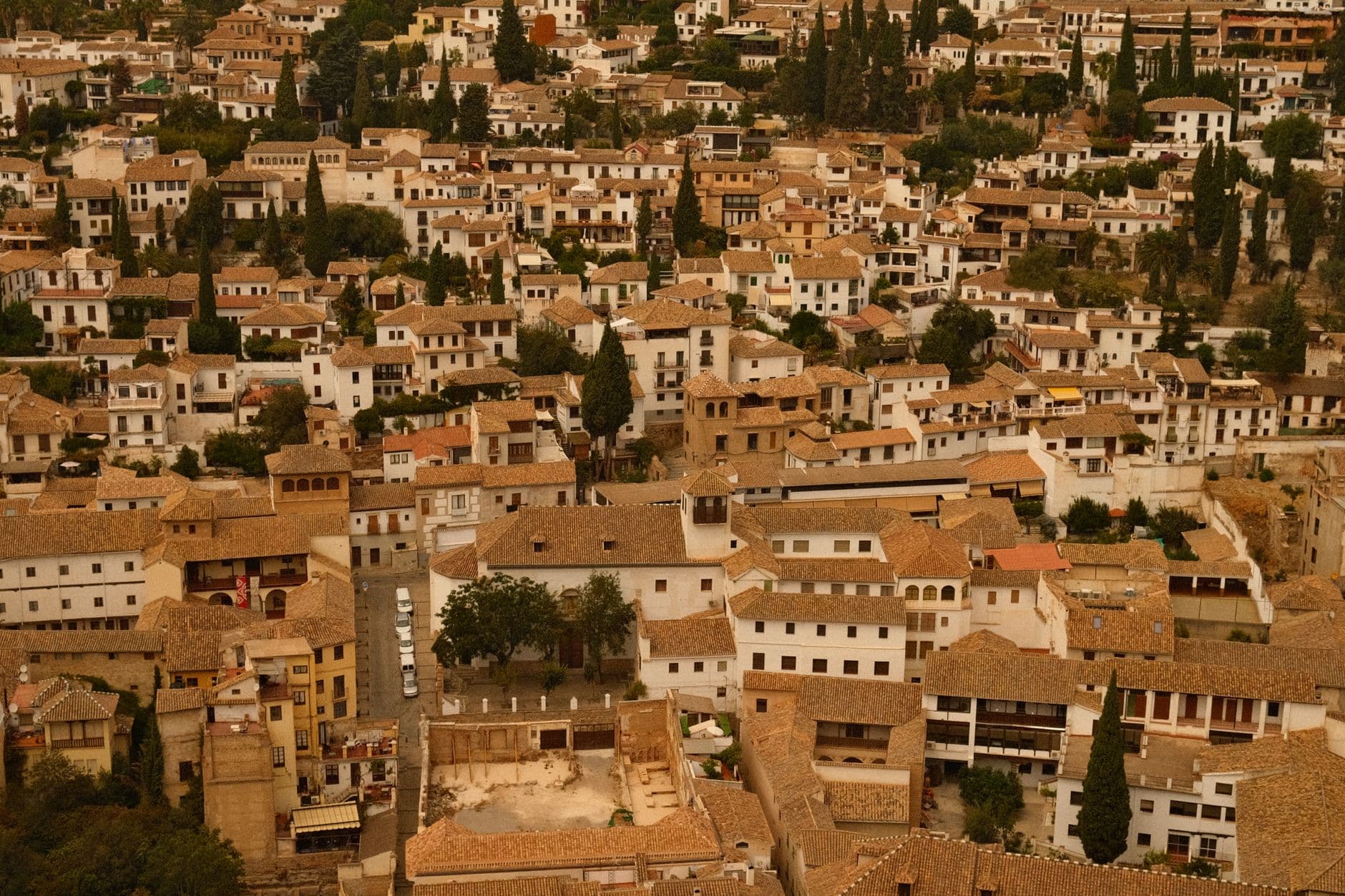 Les maisons blanches de l Albaicin a Grenade